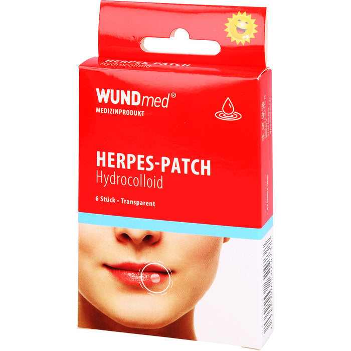 WUNDmed Herpes Patch fast unsichtbare Abdeckung von Lippenherpesbläschen, 6 pc Pansement