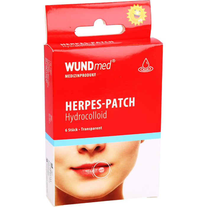 WUNDmed Herpes Patch fast unsichtbare Abdeckung von Lippenherpesbläschen, 6 pc Pansement