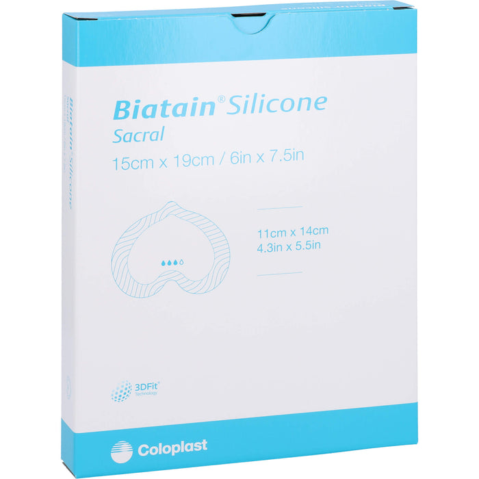Biatain Silicone Schaumverb. Sakrum klein 15x19 cm, 5 St VER