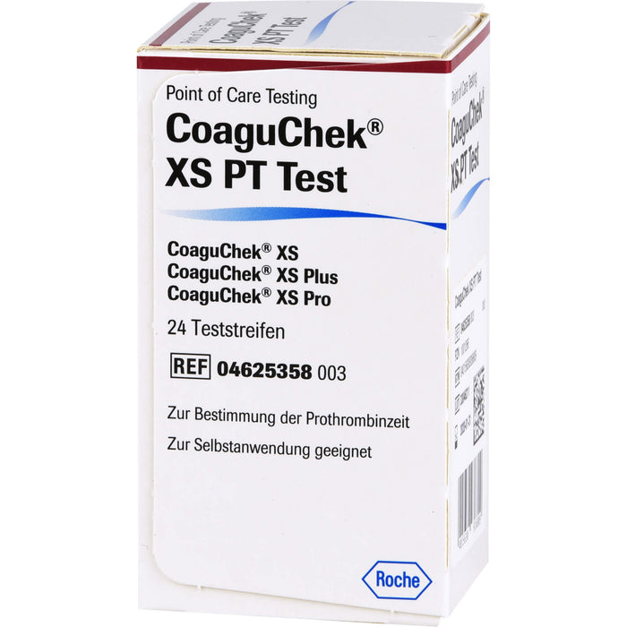 CoaguChek XS PT Test PST, 24 pc Bandelettes réactives