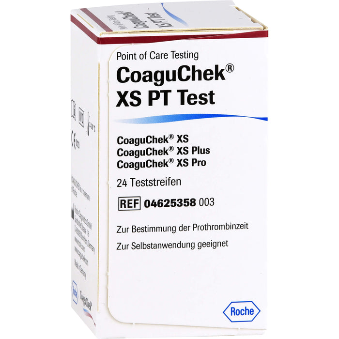 CoaguChek XS PT Test PST, 24 pc Bandelettes réactives