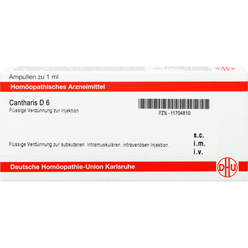 Cantharis D6 DHU Ampullen, 8 St. Ampullen