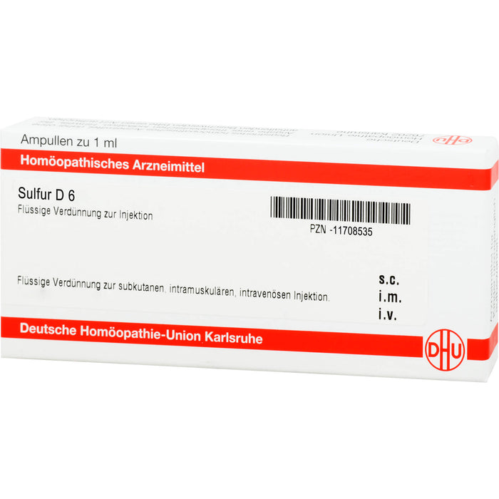 Sulfur D6 DHU Ampullen, 8 pc Ampoules
