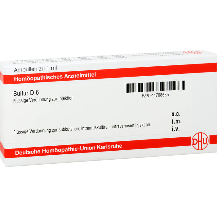 Sulfur D6 DHU Ampullen, 8 pc Ampoules