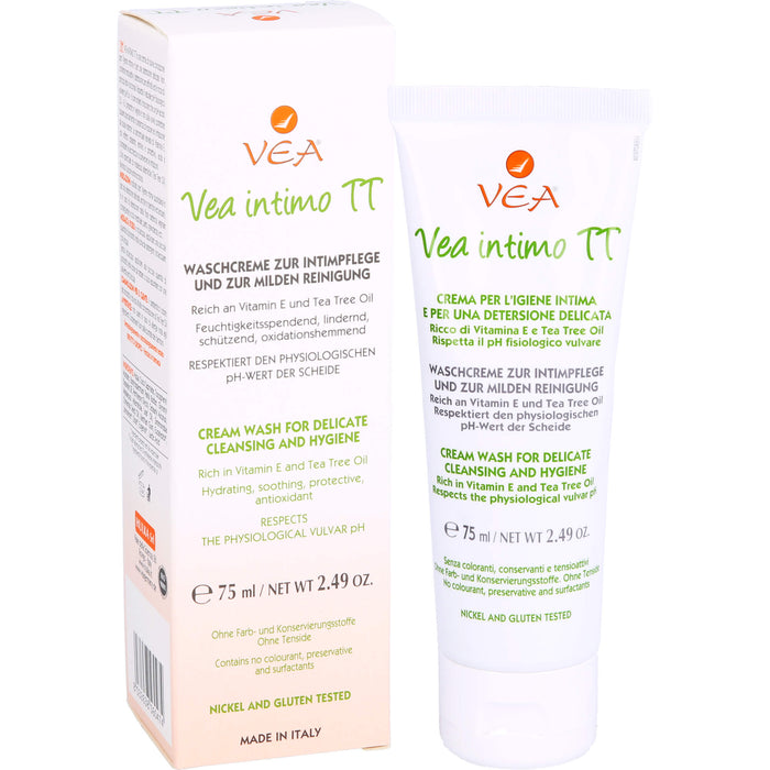 Vea intimo TT Waschcreme zur Intimpflege und zur milden Reinigung, 75 ml Savon liquide