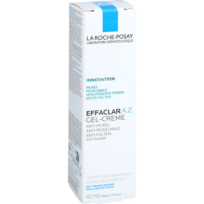La Roche-Posay Effaclar A.Z. Gel-Creme Anti-Pickel, Anti-Pickelmale, Anti-Falten, 40 ml Cream