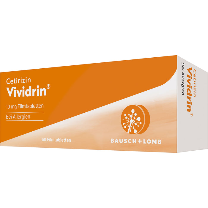 Cetirizin Vividrin 10 mg Filmtabletten bei Allergien, 50 St. Tabletten