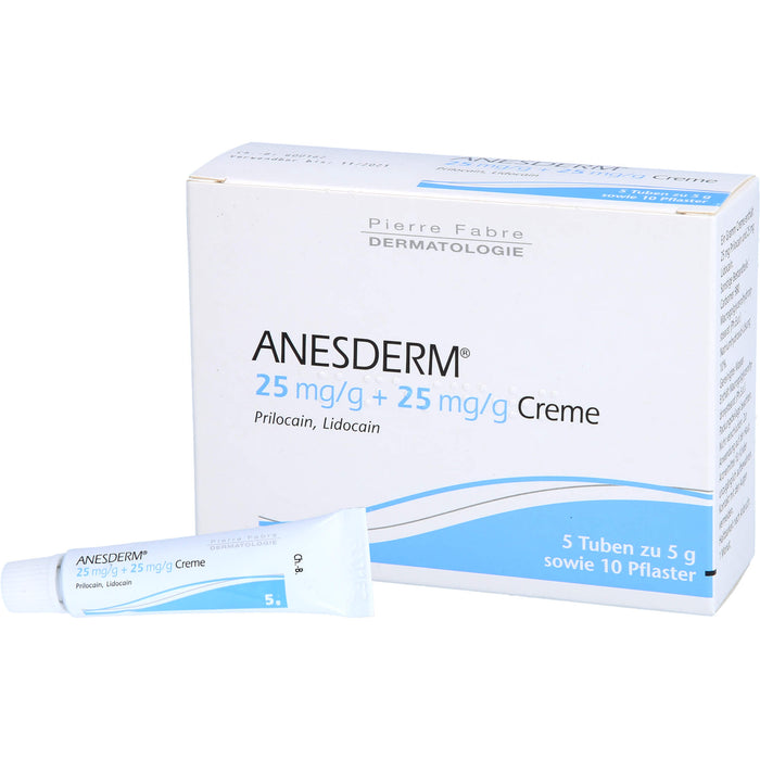 ANESDERM Set Creme Tuben sowie Pflaster, 25 g Crème