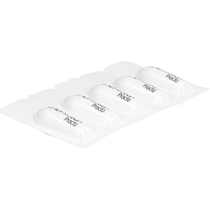 Wundprosan Procto Zäpfchen reduziert Blutungen und lindert Schmerzen bei Analfissuren, Analrhagaden und Hämorrohoiden, 10 pc Suppositoires
