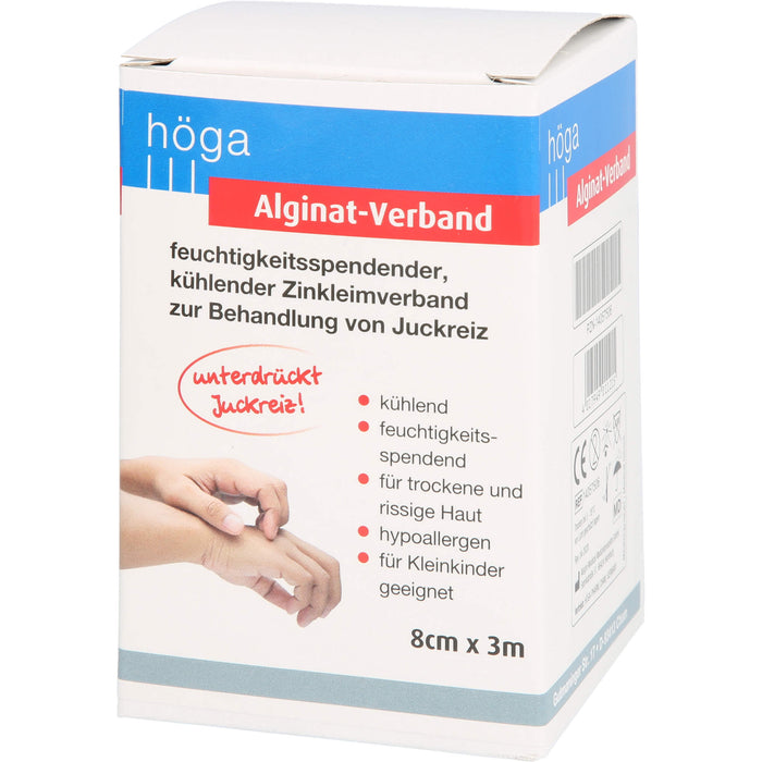 Höga Alginat-Verband 8 cm x 3 m kühlender Zinkleimverband, 1 pc pansement