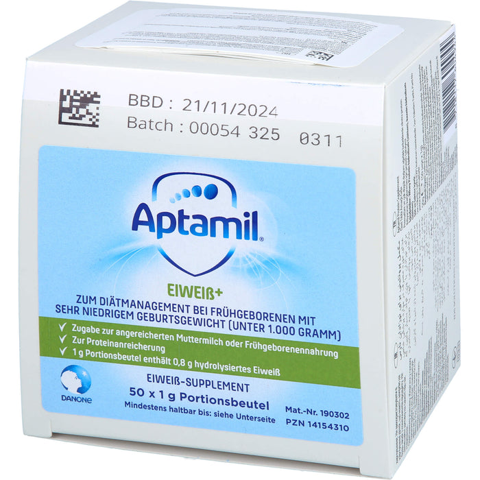 Aptamil Eiweiß+ Eiweißsupplement für Frühgeborenen mit sehr niedrigem Geburtsgewicht unter 1.000 g, 50 g Powder