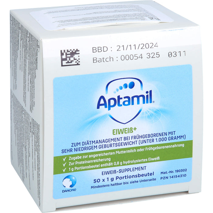 Aptamil Eiweiß+ Eiweißsupplement für Frühgeborenen mit sehr niedrigem Geburtsgewicht unter 1.000 g, 50 g Powder