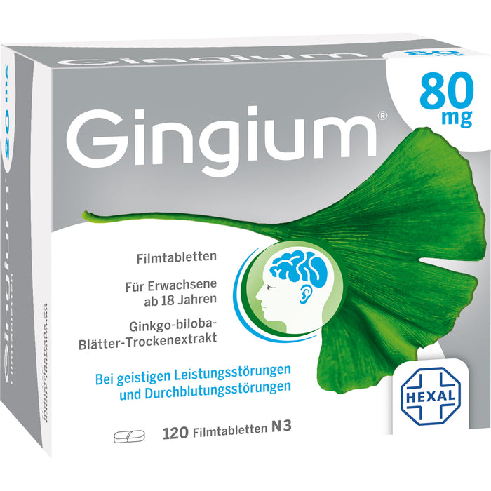 Gingium 80 mg Filmtabletten, 120 pcs. Tablets