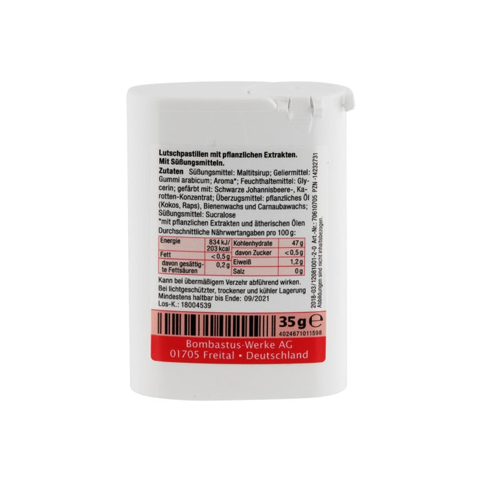 Bombastus Mundfrisch Pastillen zuckerfrei mit ätherischen Ölen, 35 g Pastilles