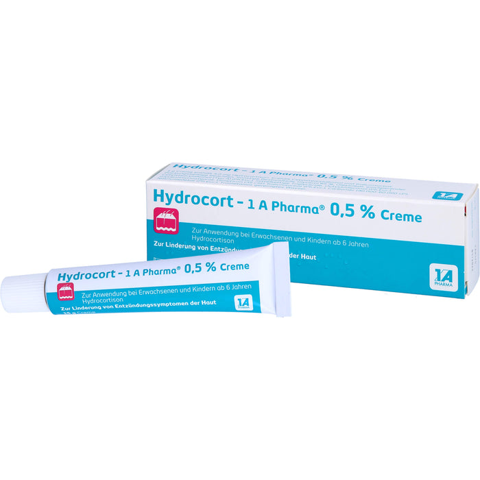 1A Pharma Hydrocort 0,5% Creme zur Linderung von mäßig ausgeprägten entzündlichen Hauterkrankungen, 15 g Crème