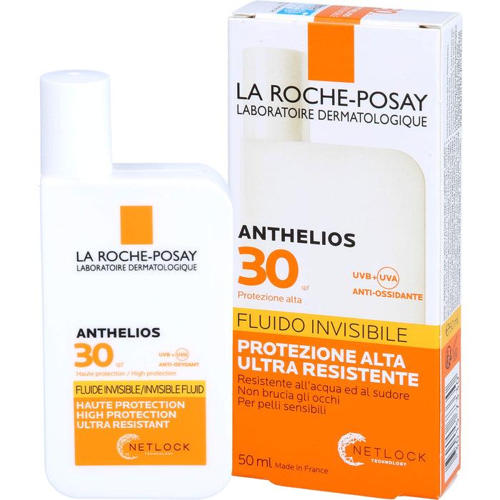 La Roche-Posay Anthelios Invisible Fluid LSF 30 ultra-leicht für empfindliche Haut, 50 ml Solution