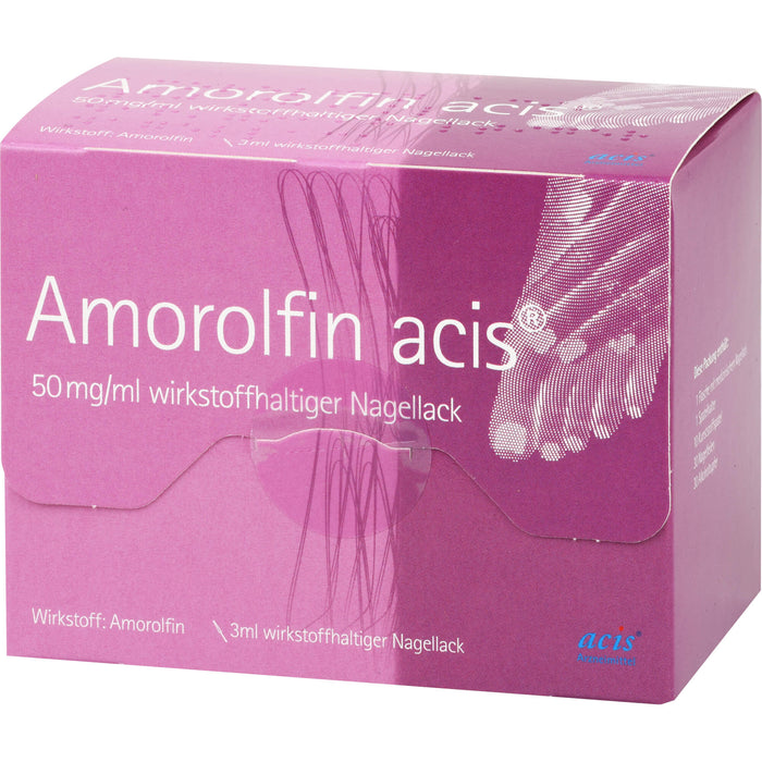Amorolfin acis 50 mg/ml wirkstoffhaltiger Nagellack bei Nagelpilz, 3 ml Vernis à ongles contenant une substance active