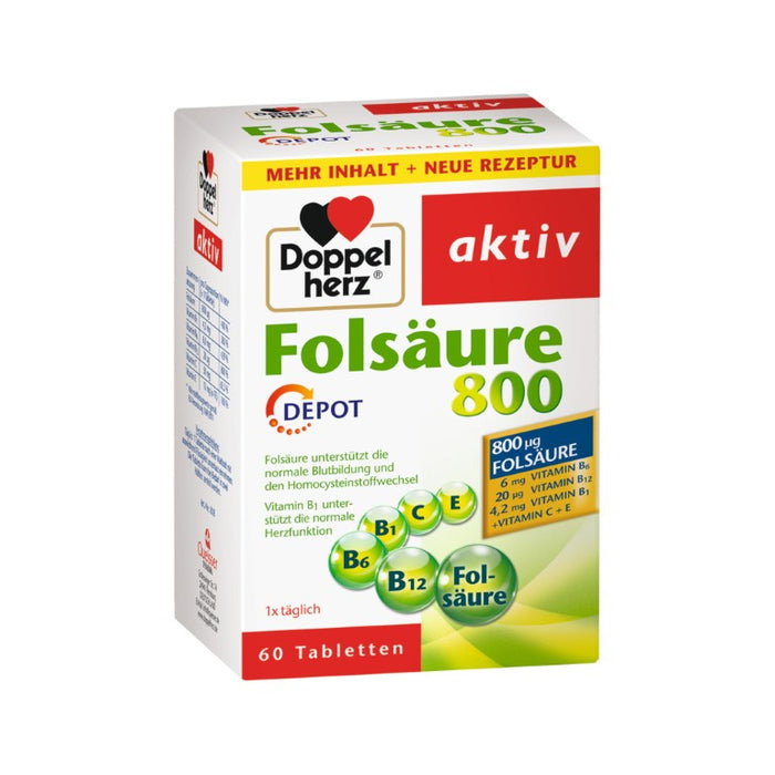 Doppelherz Folsäure 800 Depot, 60 pc Tablettes