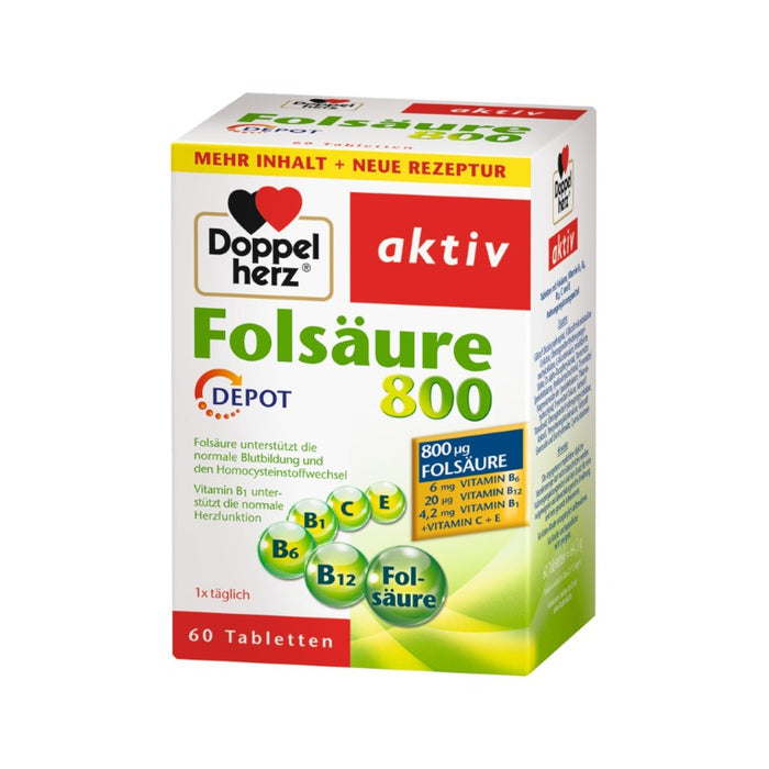 Doppelherz Folsäure 800 Depot, 60 pc Tablettes