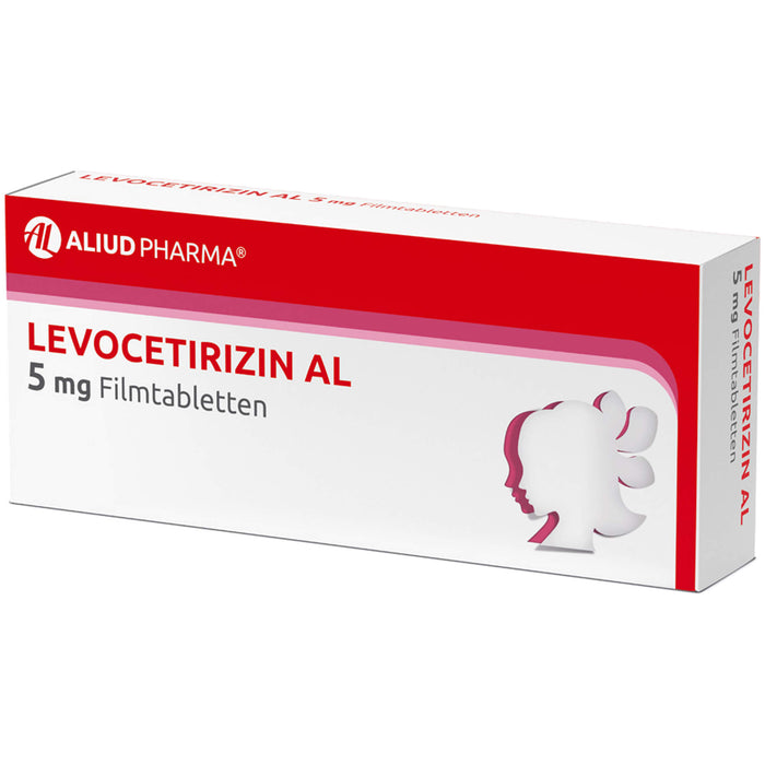 ALIUD PHARMA Levocetirizin AL 5 mg Filmtabletten bei Heuschnupfen, 20 pc Tablettes