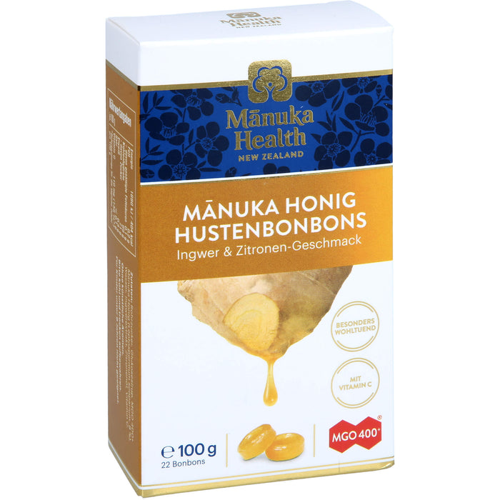 Manuka Health MGO 400+ Ingwer-Zitrone Lutschbonbons, 100 g Candies