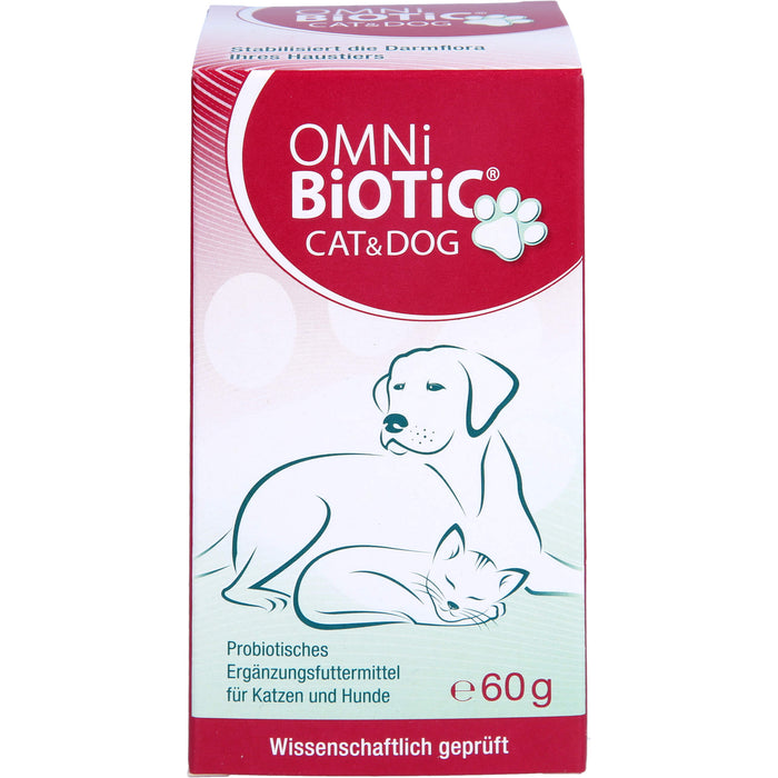 OMNi-BiOTiC Cat & Dog probiotisches Ergänzungsfuttermittel für Katzen & Hunde, 60 g Pulver