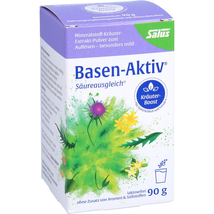 Salus Basen-Aktiv Mineralstoff-Kräuterextrakt-Pulver für Säureausgleich, Energie und Regeneration, 90 g Pulver