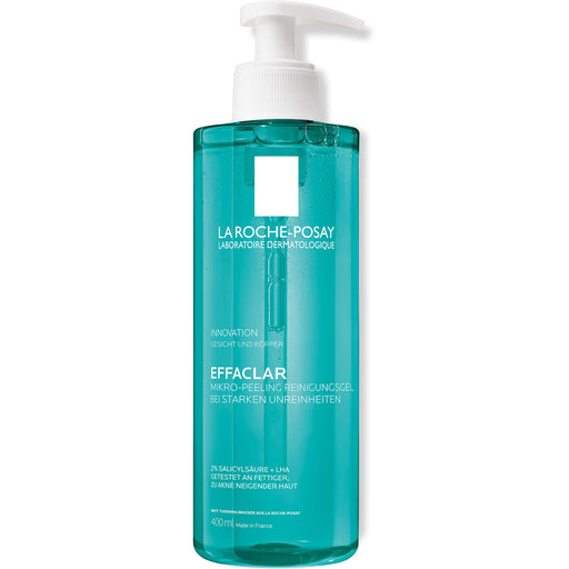 La Roche-Posay Effaclar Mikro-Peeling Reinigungsgel bei starken Unreinheiten, 400 ml Gel