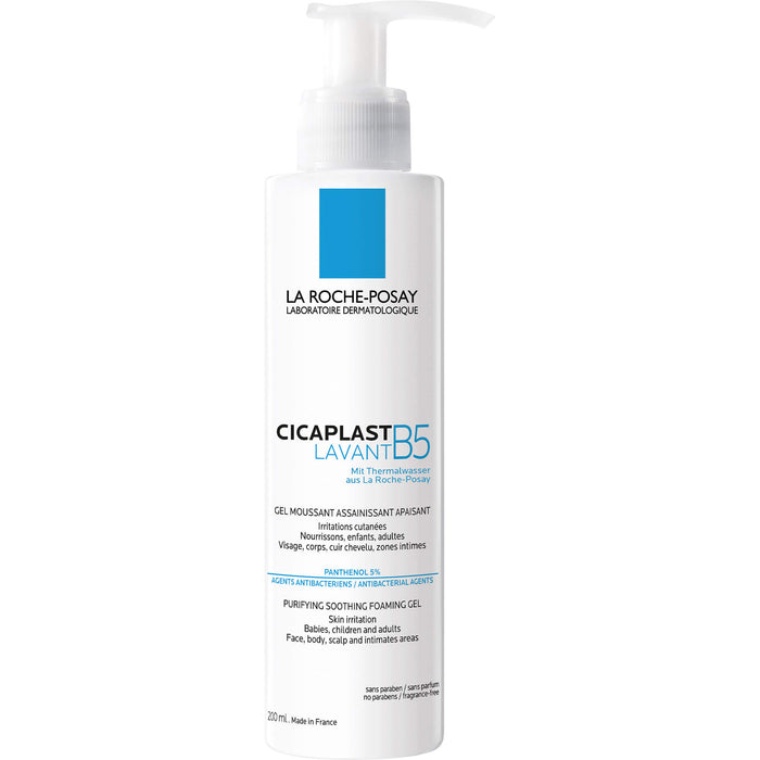 La Roche-Posay Cicaplast Lavant B5 hautberuhigendes schäumendes Reinigungsgel bei juckender Haut, 200 ml Gel