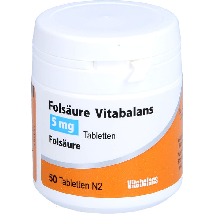 Vitabalans Folsäure 5 mg Tabletten, 50 St. Tabletten