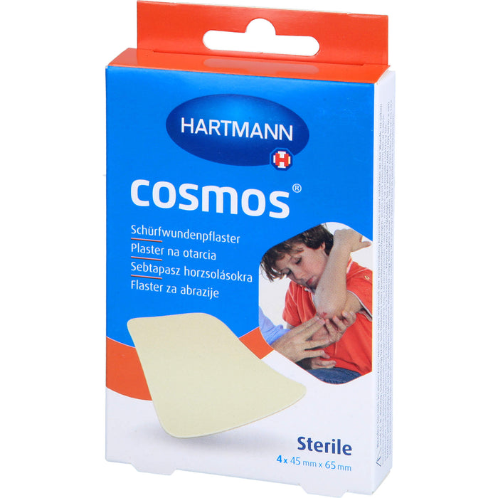 HARTMANN Cosmos Schürfwundenpflaster 45 x 65 mm steril, 4 pc Pansement