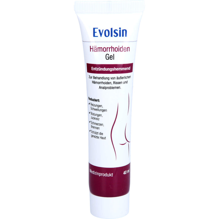 Evolsin Hämorrhoiden Gel entzündungshemmend gegen Brennen, Schmerz & Juckreiz, 40 ml Gel
