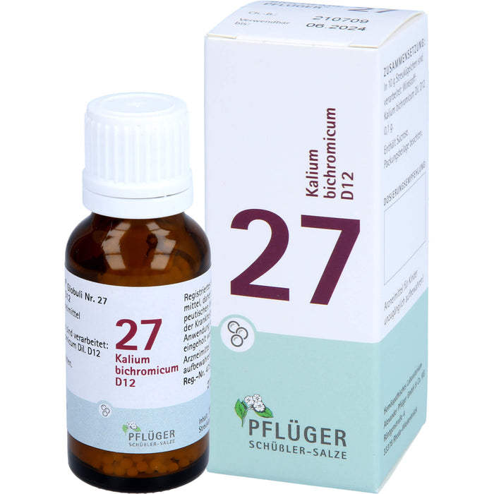 Pflüger Biochemie Nr.27 Kalium bichromicum D12 Globuli, 15 g Globules