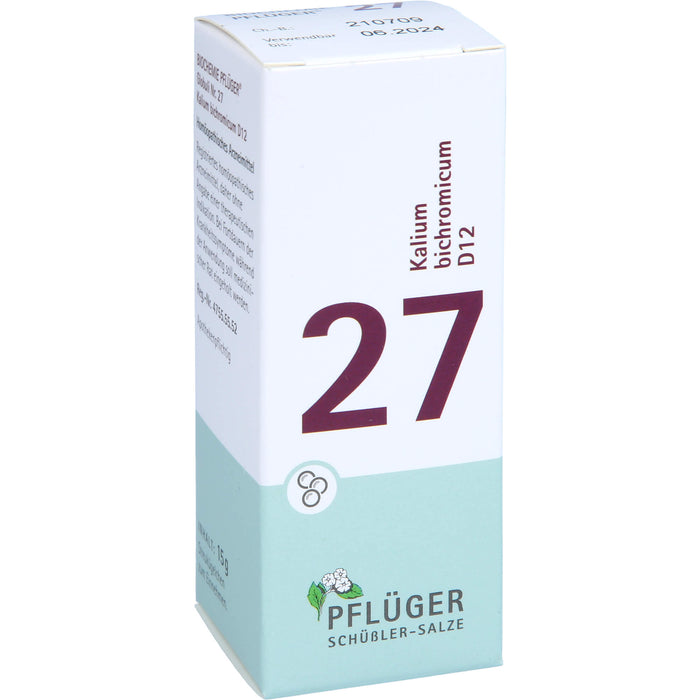 Pflüger Biochemie Nr.27 Kalium bichromicum D12 Globuli, 15 g Globules