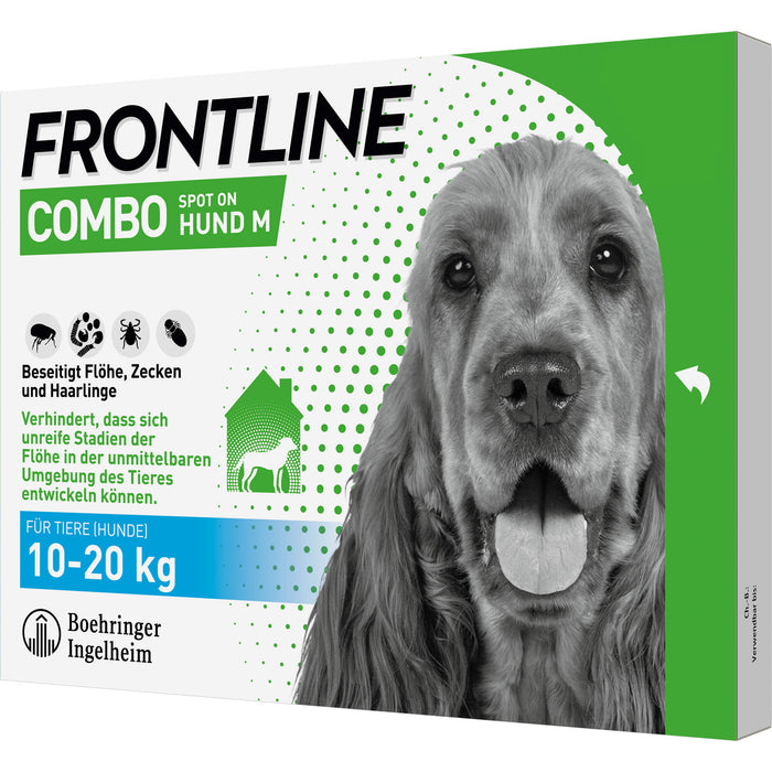 FRONTLINE Combo Spot on gegen Flöhe und Zecken für Hunde Gr.M 10-20 kg, 3 pcs. Single dose containers