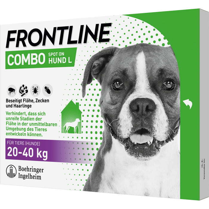 FRONTLINE COMBO Lösung Spot on gegen Flöhe und Zecken Hund L 20-40 kg, 3 St. Einzeldosispipetten