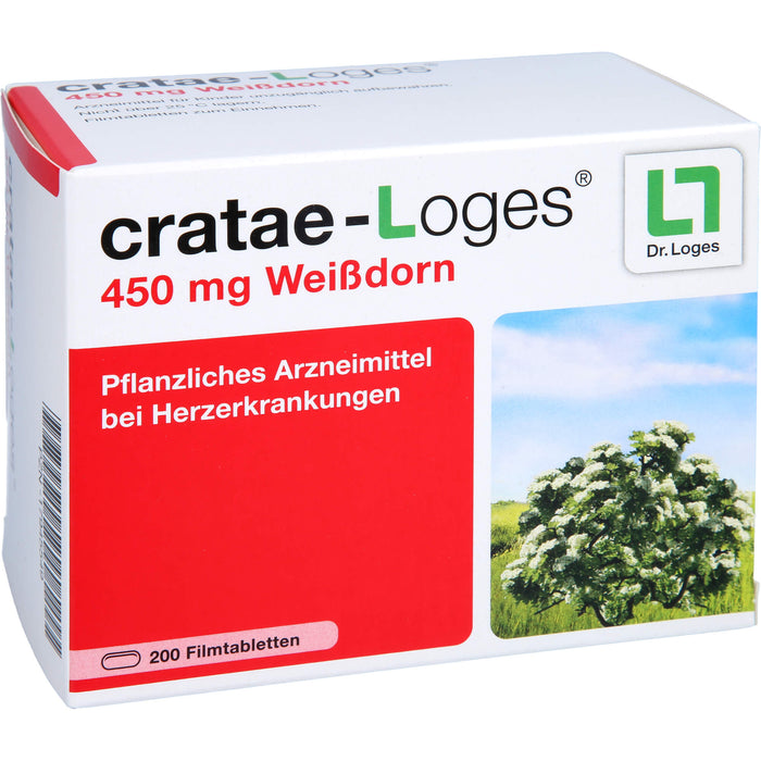 Cratae-Loges 450 mg Weißdorn Filmtabletten bei Herzerkrankungen, 200 pcs. Tablets