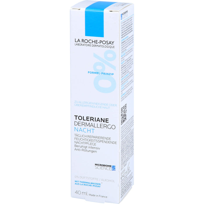 La Roche-Posay Toleriane Dermallergo Nacht täglich reparierende, feuchtigkeitsspendende Nachtpflege, 40 ml Creme