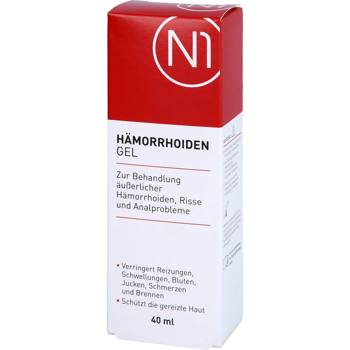 N1 Hämorrhoiden Gel auch bei Fissuren, Risse und allg. Analproblemen, 40 ml Gel