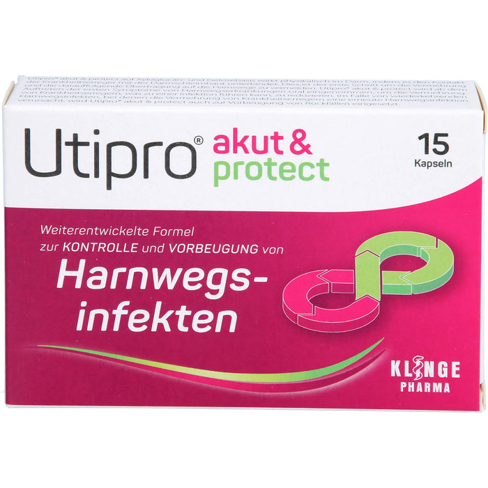 Utipro akut & protect Kapseln zur Kontrolle und Vorbeugung von Harnwegsinfekten, 15 St. Kapseln