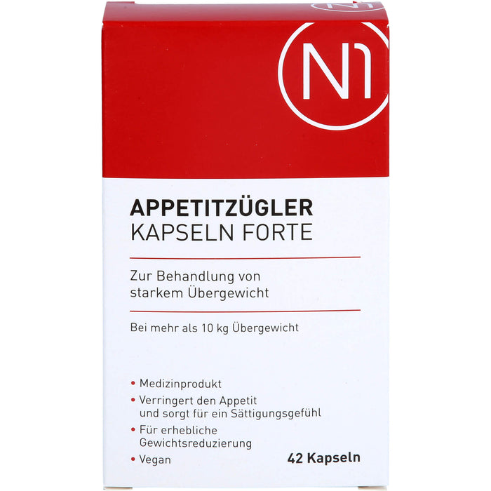N1 Appetitzügler Kapseln Forte bei starkem Übergewicht, 42 St. Kapseln