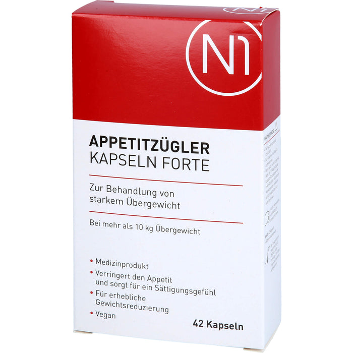 N1 Appetitzügler Kapseln Forte bei starkem Übergewicht, 42 St. Kapseln