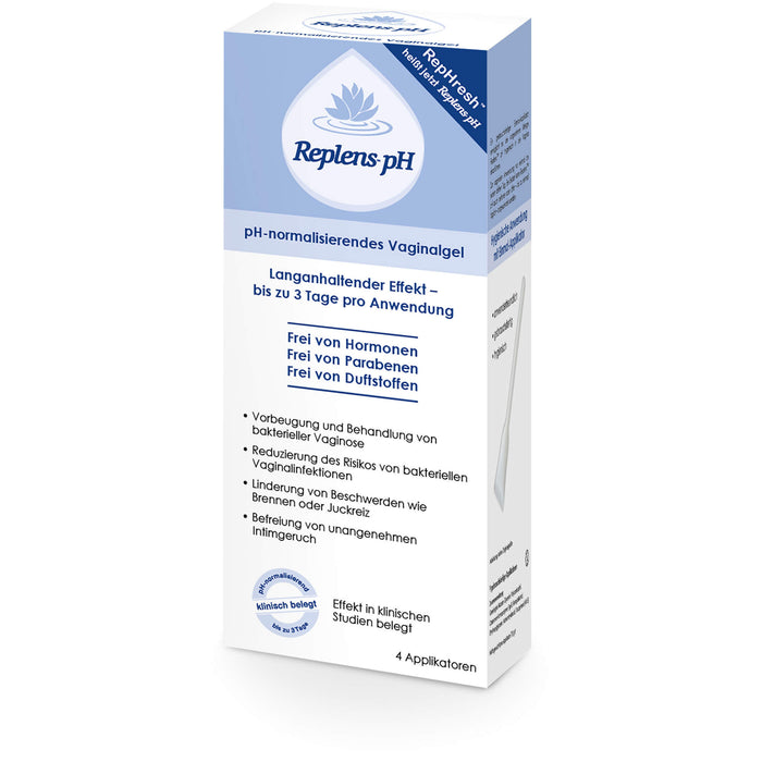 Replens pH normalisierendes Vaginalgel bei bakterieller Vaginose, 4 pc Paquet