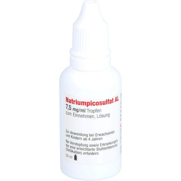 Natriumpicosulfat AL 7,5 mg/ml Tropfen bei Verstopfung, 30 ml Lösung