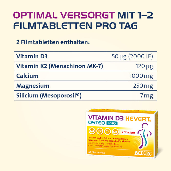 Vitamin D3 Hevert Osteo Pro Tabletten, 60 St. Tabletten