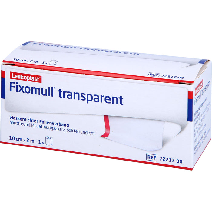 Fixomull transparent 10 cm x 2 m zur wasserdichten vollflächigen Fixierung von Wundauflagen, 1 pcs. Patch