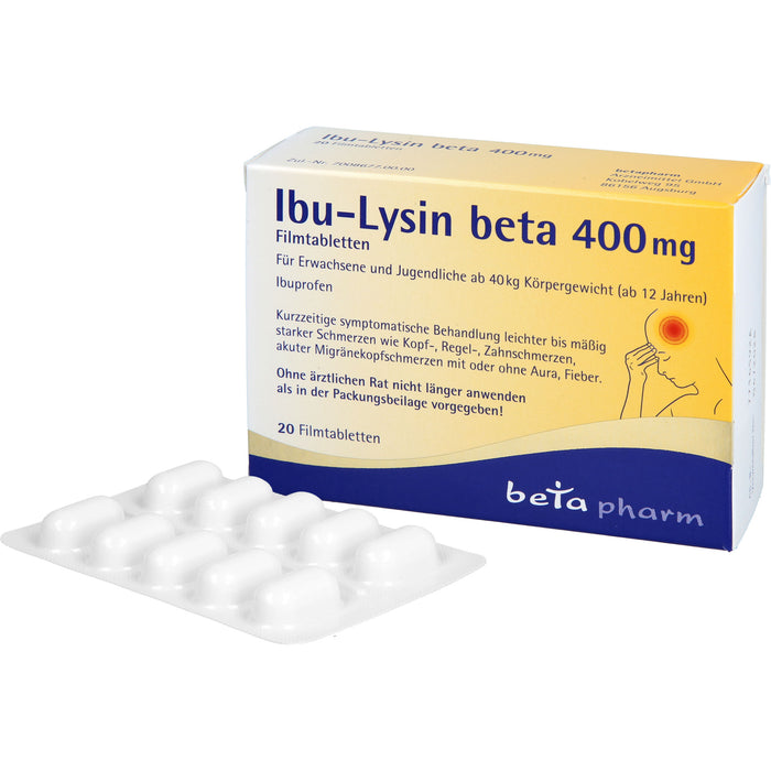 Ibu-Lysin beta 400 mg Filmtabletten, 20 St. Tabletten
