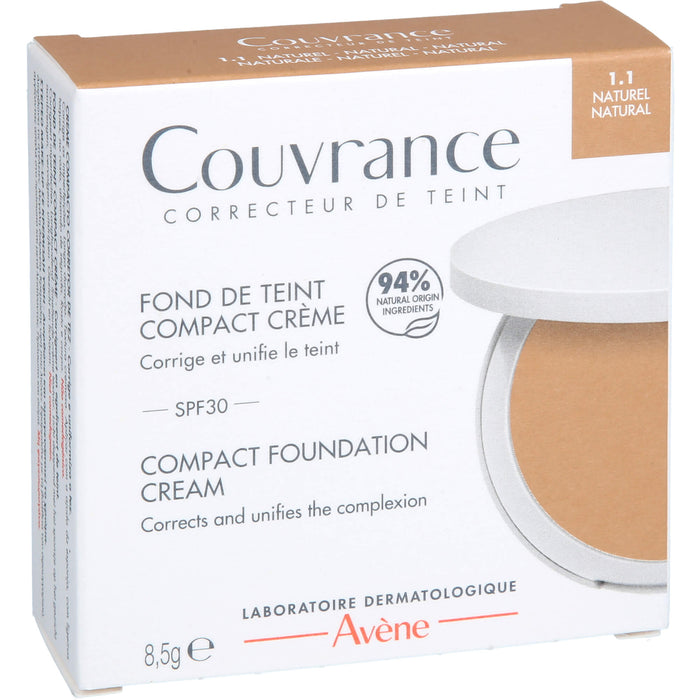 Avène Couvrance Kompakt Creme-Make-up Naturel 1.1 mit LSF 30, 8.5 g Crème