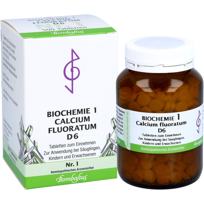 Biochemie 1 Calcium fluoratum Bombastus D6 Tbl., 500 St TAB