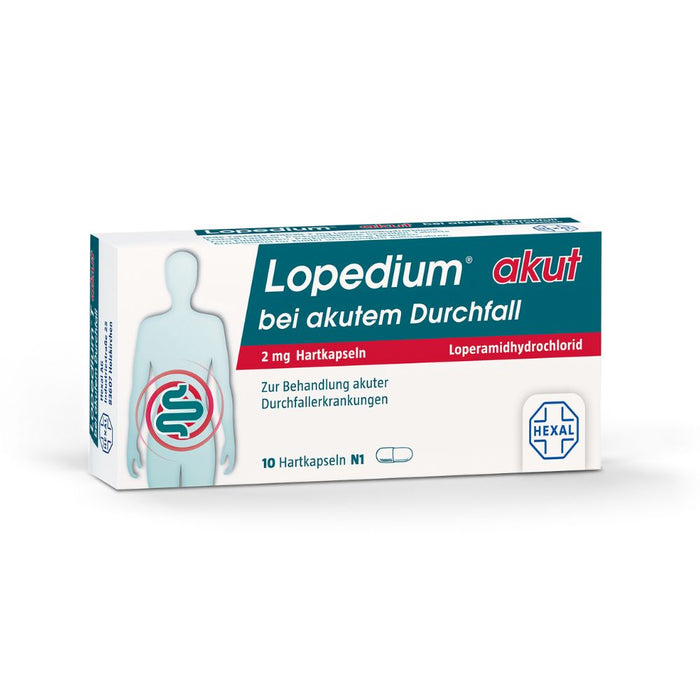 Lopedium akut bei akutem Durchfall, 10 St. Kapseln